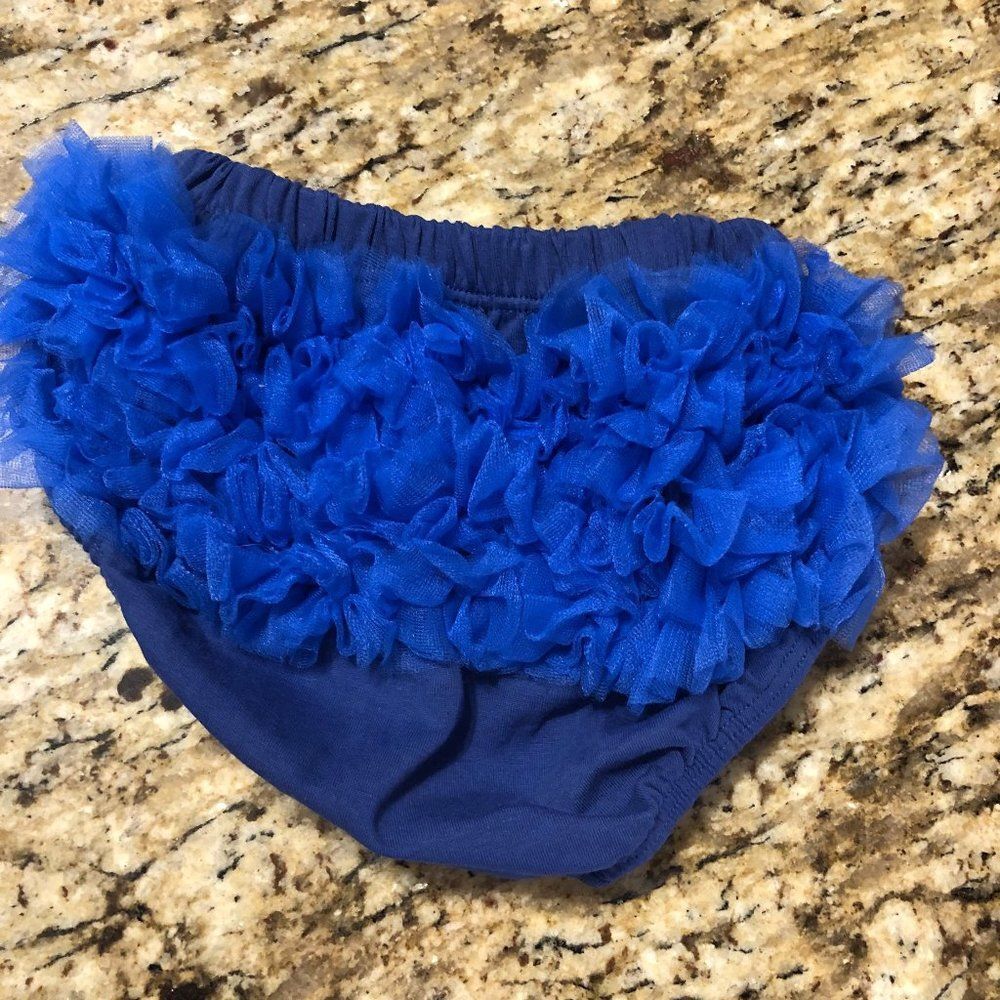 Royal Blue Bloomer Chiffon Ruffle - Ruffle Butt BL6010 Newborn up to 6 mos NWT